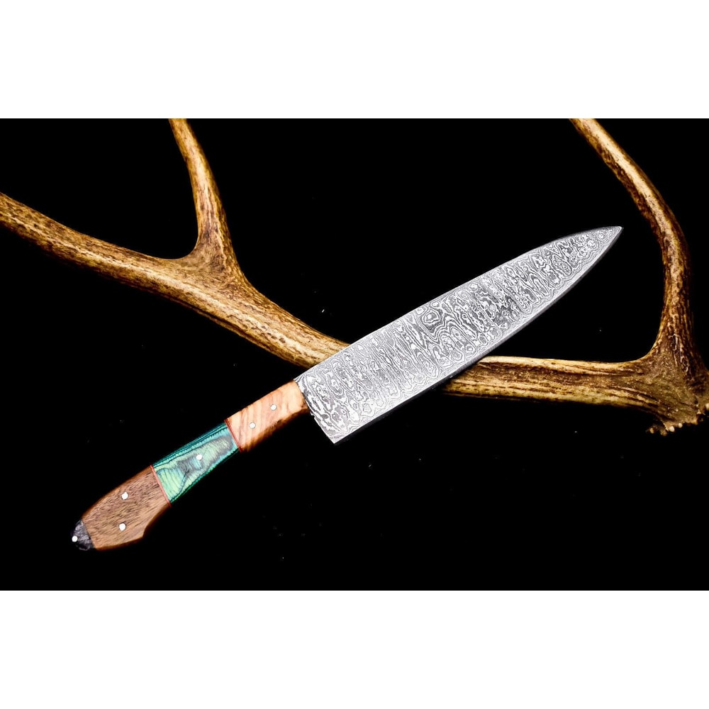 Professional 12 Damascus Chef Knife Razor Sharp Full Tang Kitchen Tool 3