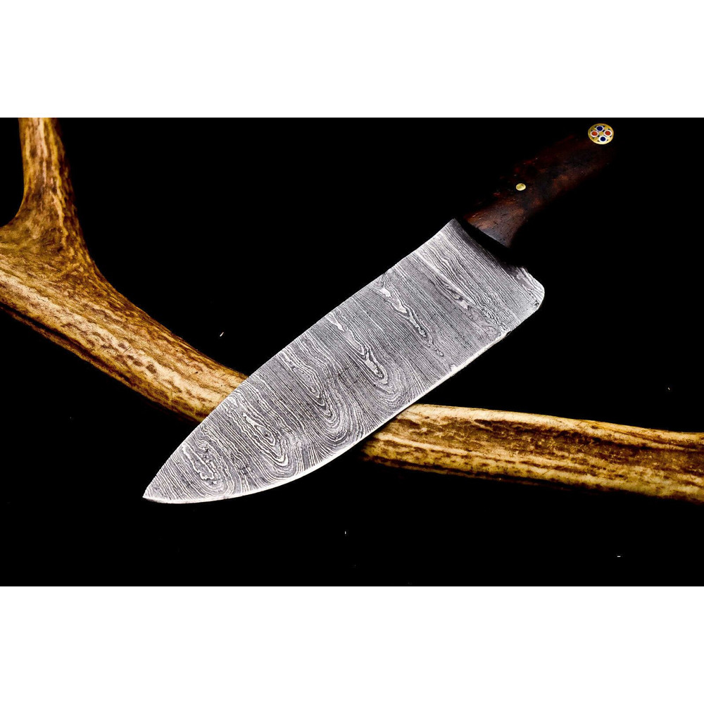 12" Damascus Steel Chef Knife | Hand-Forged Blade for Kitchen Professionals