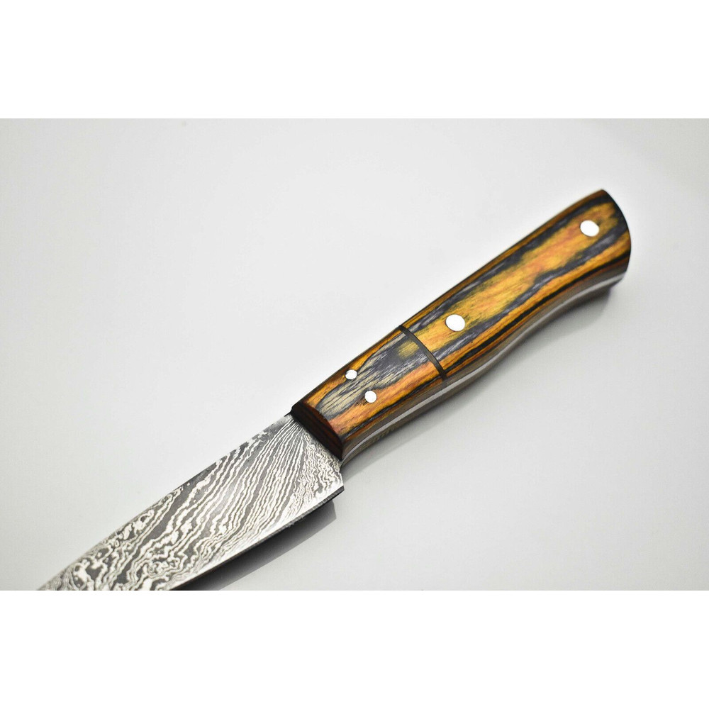 Handmade Damascus Steel Chef Knife  Full Tang Kitchen Knife  Professional HandForged Cooking Blade 1