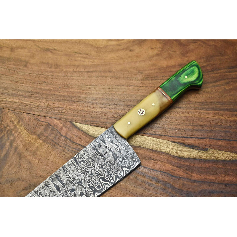 Custom Handmade Damascus Steel Chef Knife  Razor Sharp Kitchen Knife 1