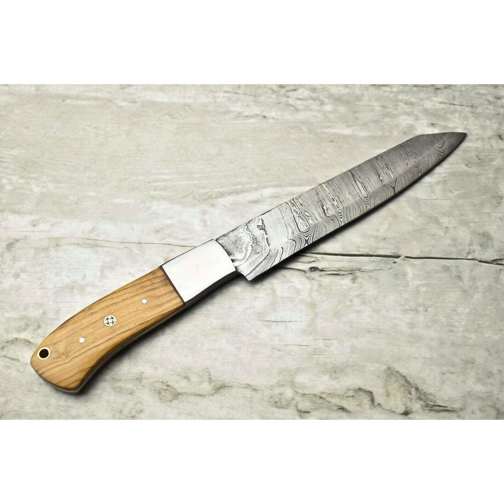 10 Damascus Steel Kitchen Chef Knife  Full Tang Handmade Cooking Knife 3