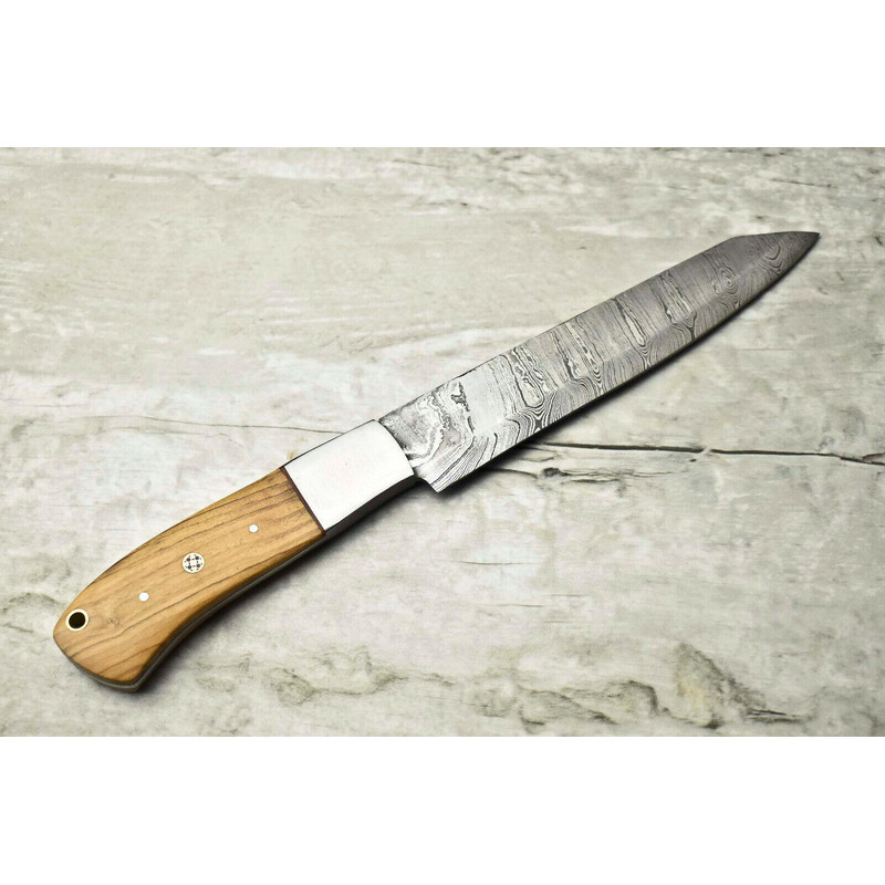 10 Damascus Steel Kitchen Chef Knife  Full Tang Handmade Cooking Knife 3