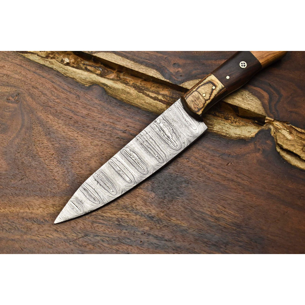 10 Handmade Damascus Steel Chef Knife  Full Tang Kitchen Cooking Blade 2