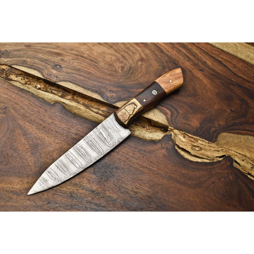 10 Handmade Damascus Steel Chef Knife  Full Tang Kitchen Cooking Blade 0