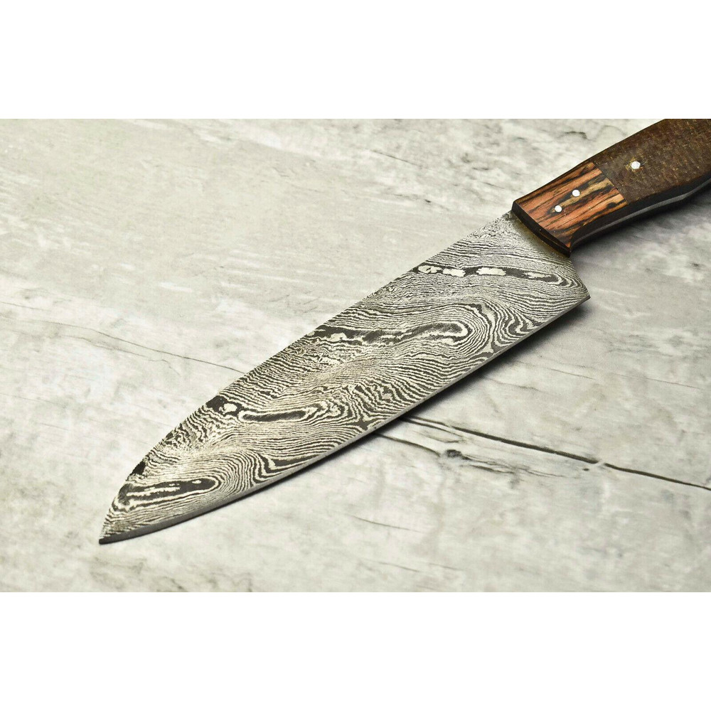 Handmade Damascus Steel Blade Chef Knife  Professional Full Tang Knife 2