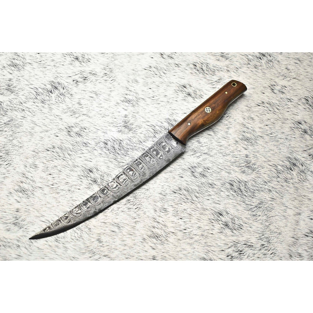 Handmade Damascus Steel Chef Knife  Full Tang Professional Kitchen Blade 0