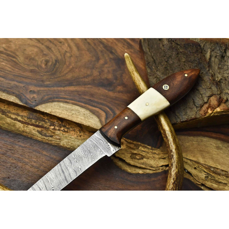 12 Handmade Damascus Steel Chef Knife  Full Tang Kitchen Cooking Blade 1