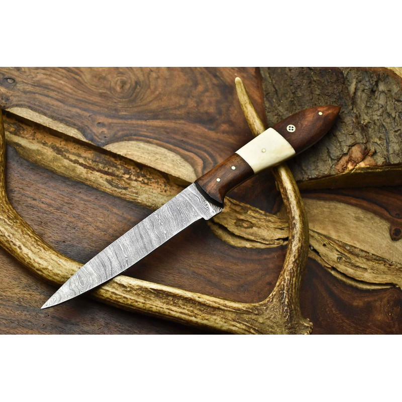 12 Handmade Damascus Steel Chef Knife  Full Tang Kitchen Cooking Blade 0