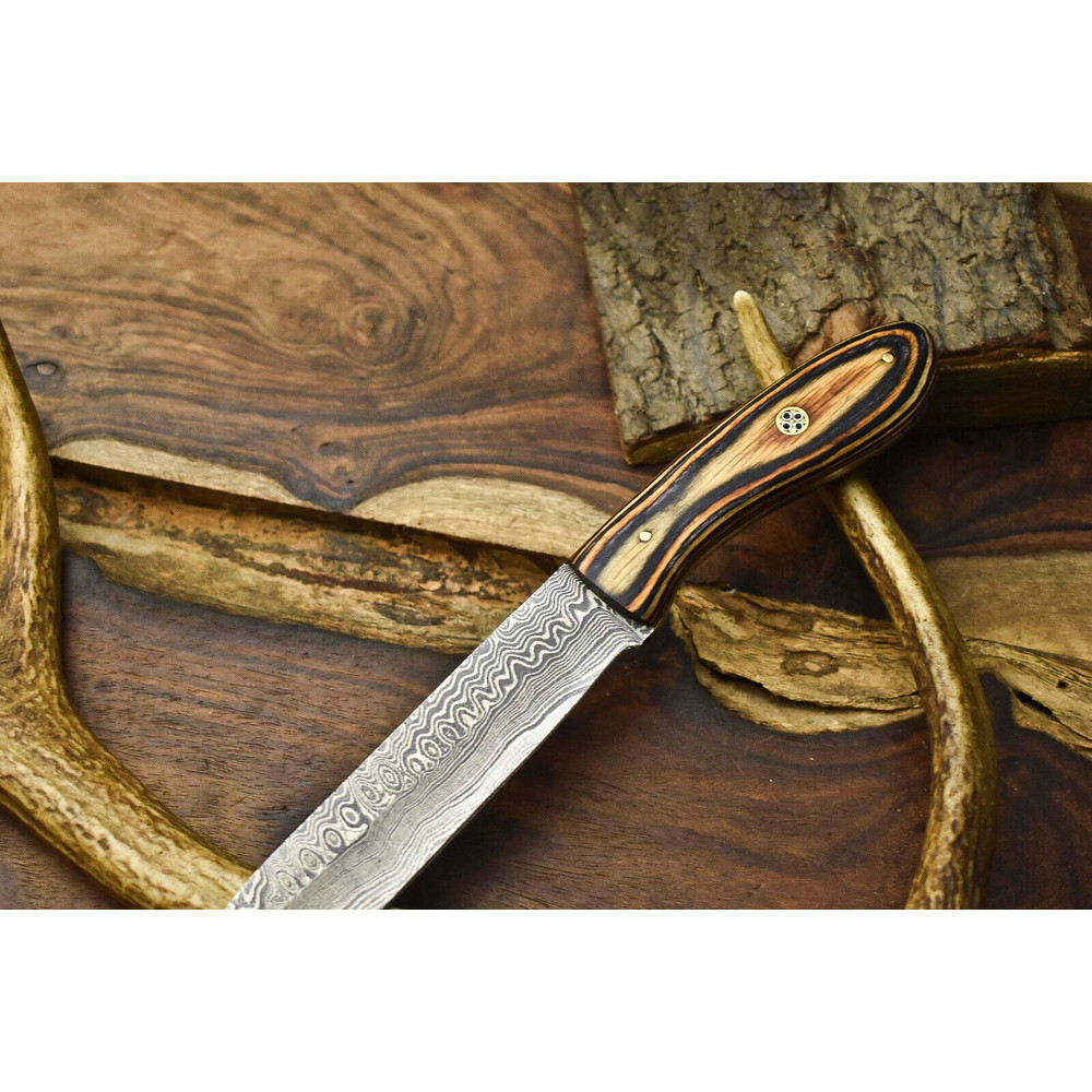 Custom Damascus Steel Chef Knife  12 Hand Forged Full Tang Kitchen Knife 1