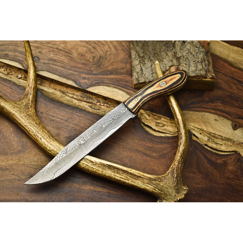 Custom Damascus Steel Chef Knife  12 Hand Forged Full Tang Kitchen Knife 0