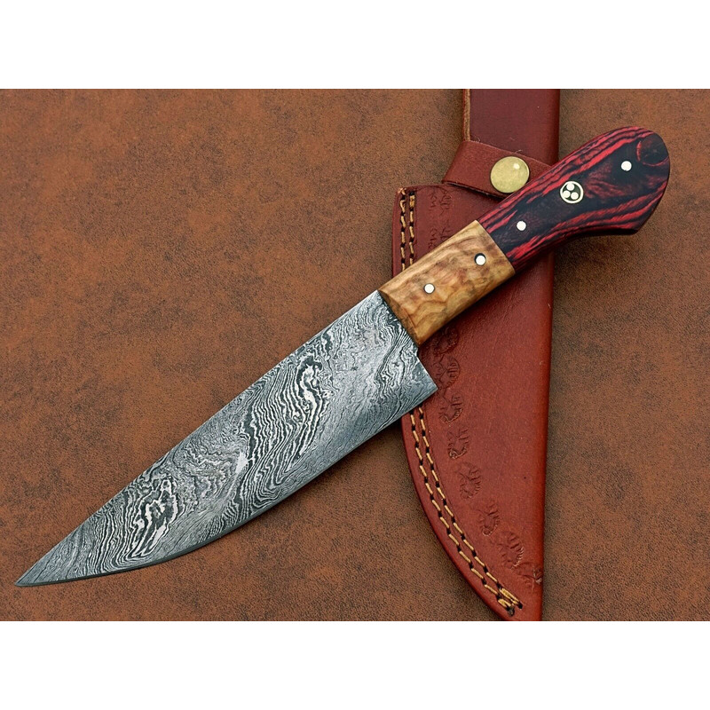 Professional 12 Handmade Damascus Chef Knife  Full Tang Cooking Blade 1