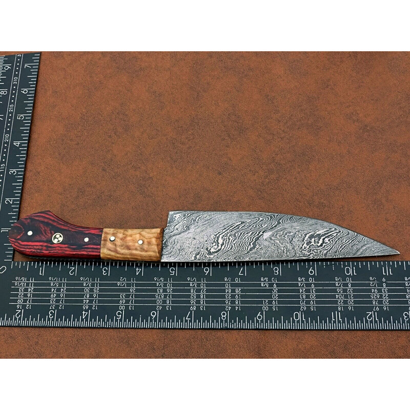Professional 12 Handmade Damascus Chef Knife  Full Tang Cooking Blade 2