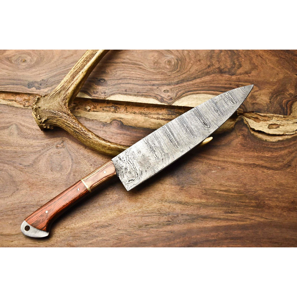 Hand Forged Damascus Steel Kitchen Chef Knife  12 Full Tang Precision Blade 2