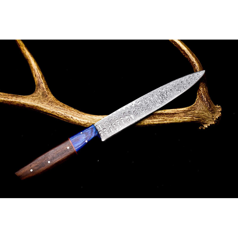 12 Custom Hand Forged Damascus Chef Knife  Kitchen Full Tang Cooking Knife 3