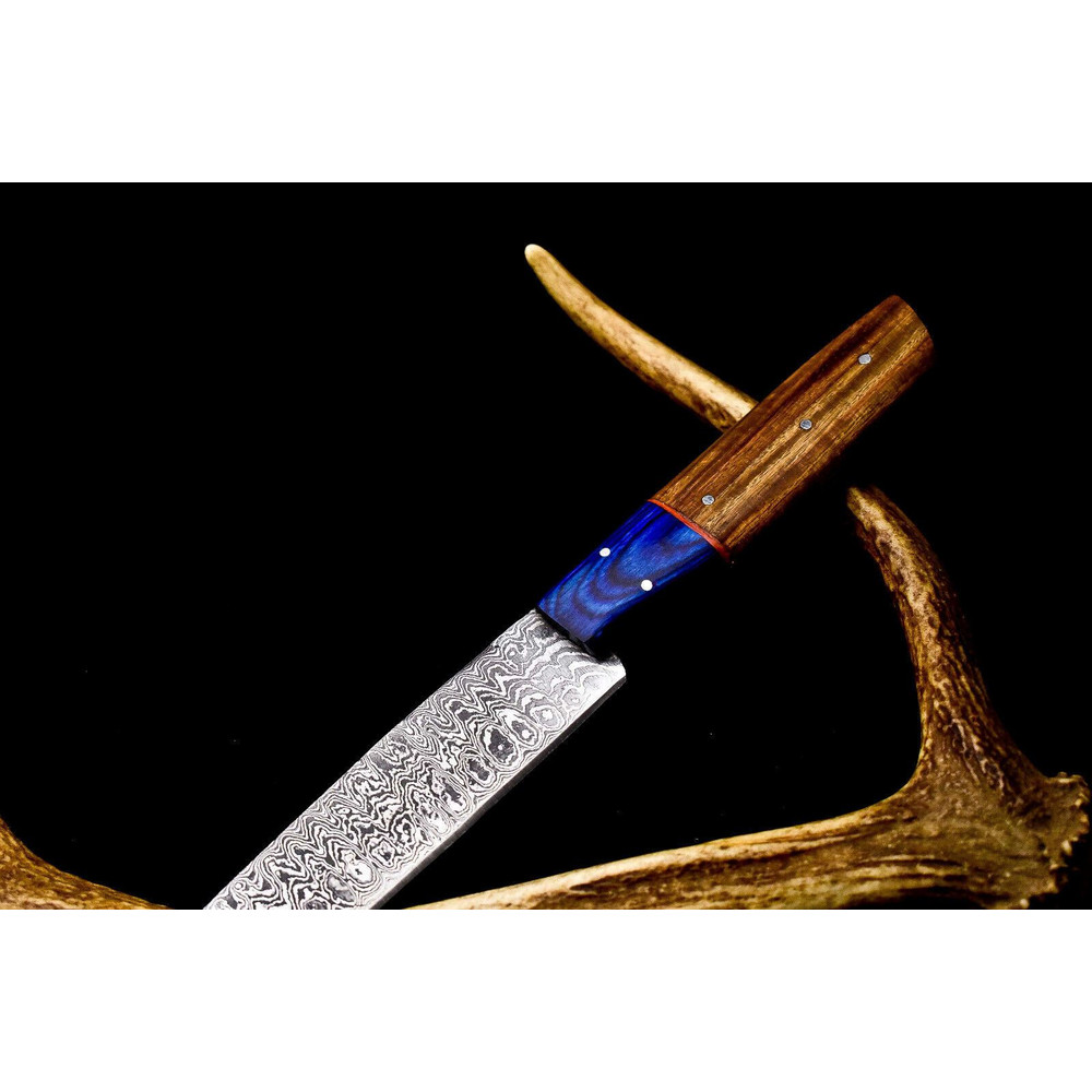 12 Custom Hand Forged Damascus Chef Knife  Kitchen Full Tang Cooking Knife 1