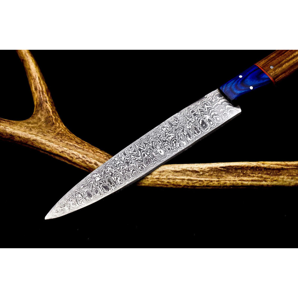 12 Custom Hand Forged Damascus Chef Knife  Kitchen Full Tang Cooking Knife 2