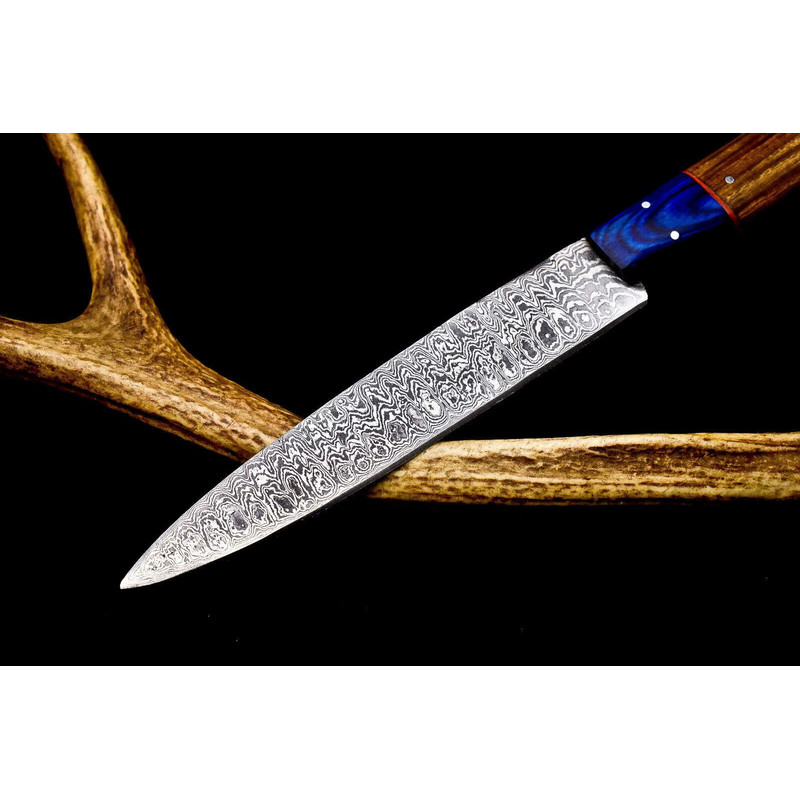 12 Custom Hand Forged Damascus Chef Knife  Kitchen Full Tang Cooking Knife 2