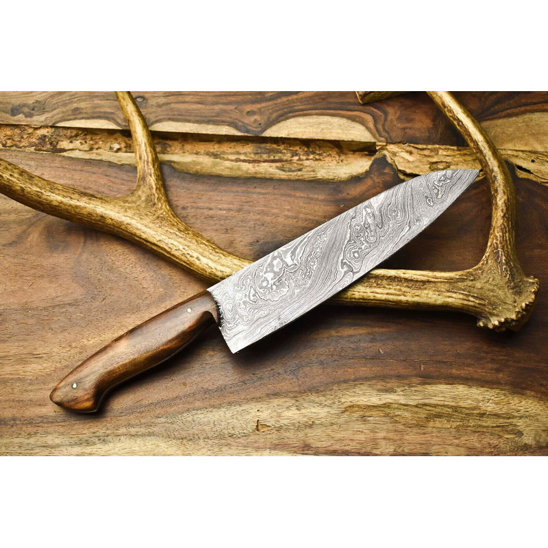 12 Professional Handmade Damascus Chef Knife  Hand Forged Kitchen Blade 3