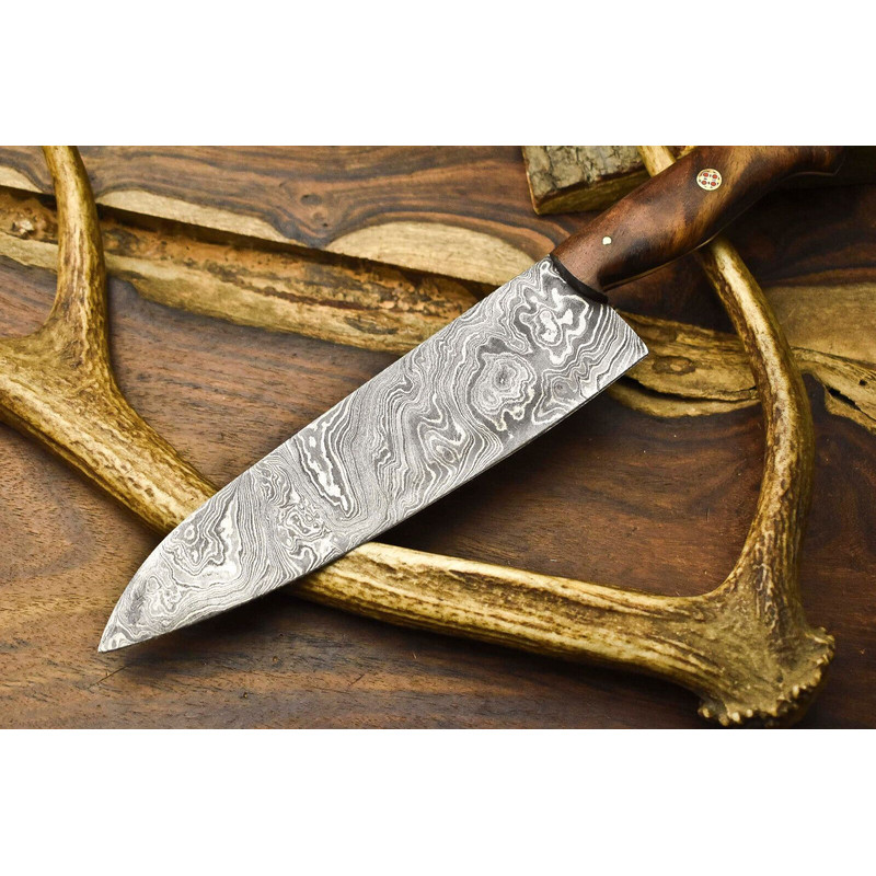 12 Professional Handmade Damascus Chef Knife  Hand Forged Kitchen Blade 2