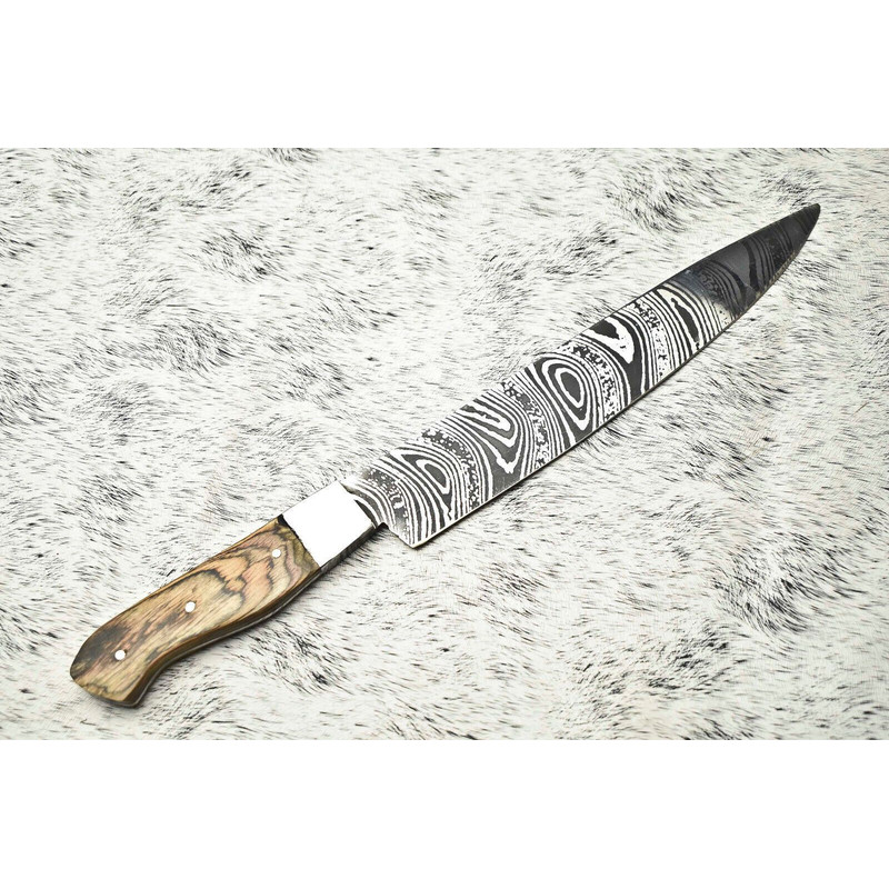 Handmade Damascus Steel Blade Chef Full Tang Knife  Professional Kitchen Cooking Knife 3