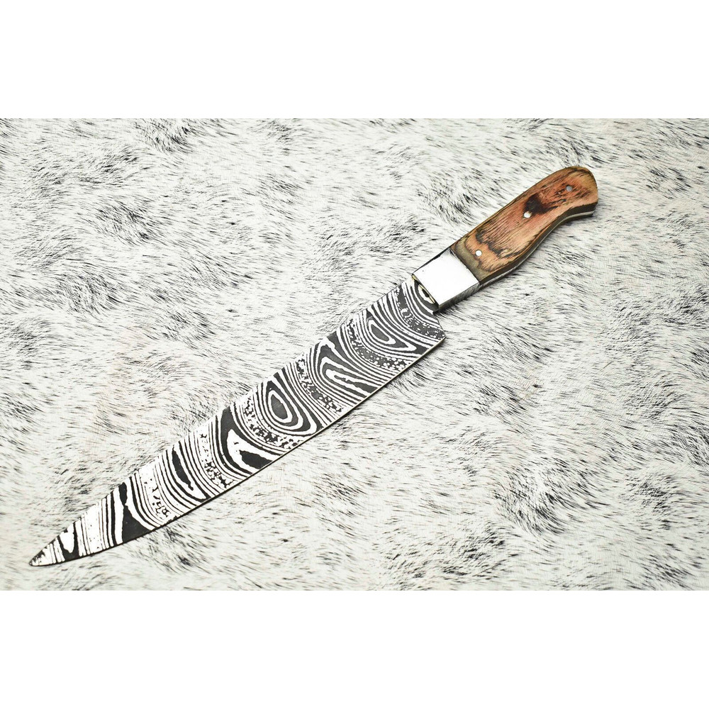 Handmade Damascus Steel Blade Chef Full Tang Knife  Professional Kitchen Cooking Knife 0