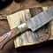 9 Custom Handmade Damascus Chef Knife Twist Pattern Blade Brass Bolster Hardwood Handle 1