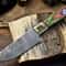 9 Custom Handmade Damascus Chef Knife Twist Pattern Blade Brass Bolster Hardwood Handle 0