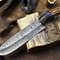 Custom Forged Rain Drop Damascus Chef Knife  Olive Wood Handle  115 Handmade Kitchen Knife 0