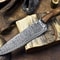 Custom Damascus Steel Chef Knife Twist Pattern Blade Hard Wood Handle Hand Forged Knife 0