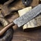 Handmade Damascus Steel Chef Knife Hard Wood Handle Hunting Camping Knife 2
