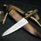 Handmade J2 Steel Kitchen Chef Knife  Wood Handle  Leather Sheath 0