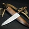 Handmade J2 Steel Kitchen Chef Knife Wood Handle Leather Sheath 0