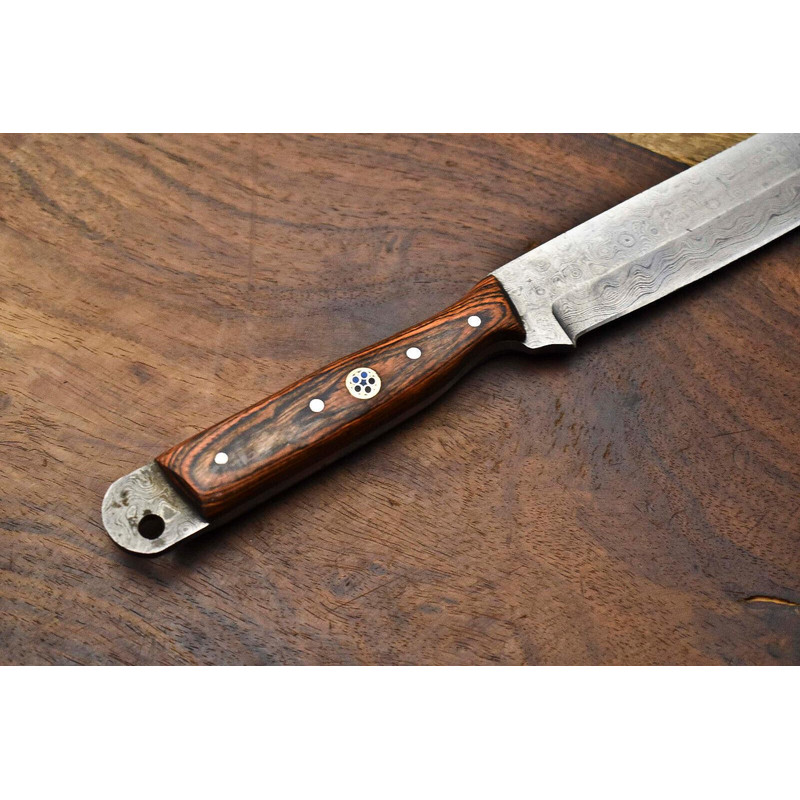 Custom Forged Damascus Blade Kitchen Knife  Professional Chef Knife 3