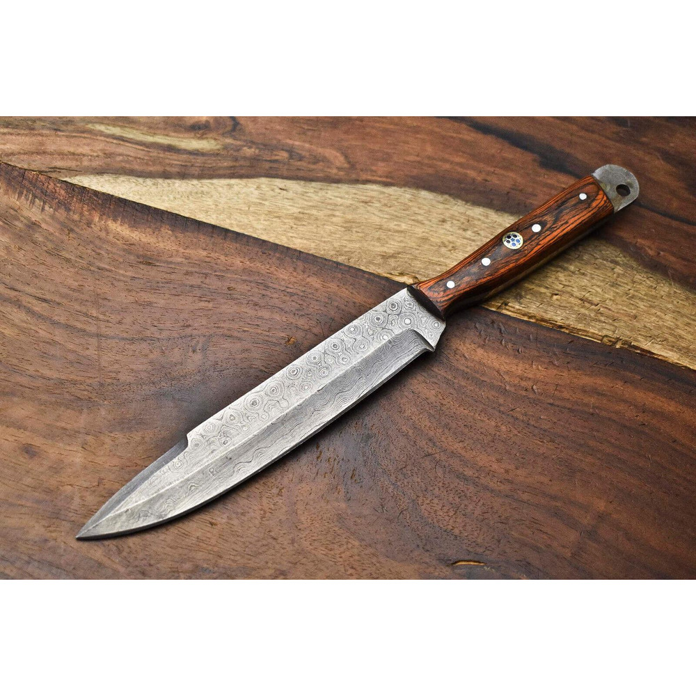 Custom Forged Damascus Blade Kitchen Knife  Professional Chef Knife 0