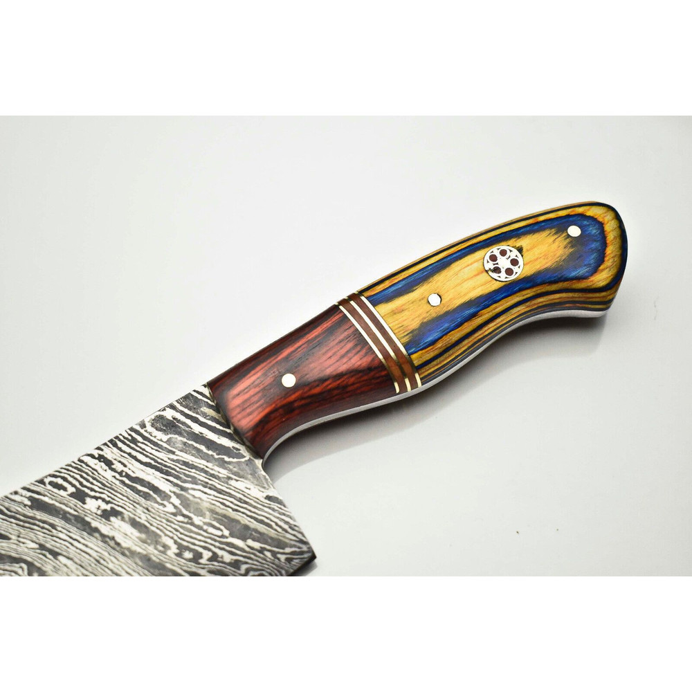 Artisan Damascus Steel Chef Knife  Custom Handmade Kitchen Knife 1