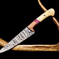 custom handmade damascus steel full tang chef knife | professional kitchen tool