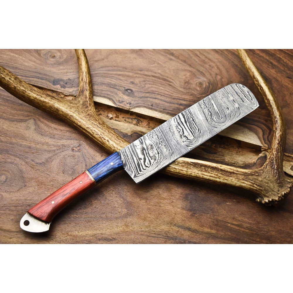 12 Handmade Damascus Steel Chef Knife  Full Tang Kitchen Knife 0