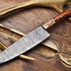 custom forged 12" damascus steel blade | professional chef kitchen knife