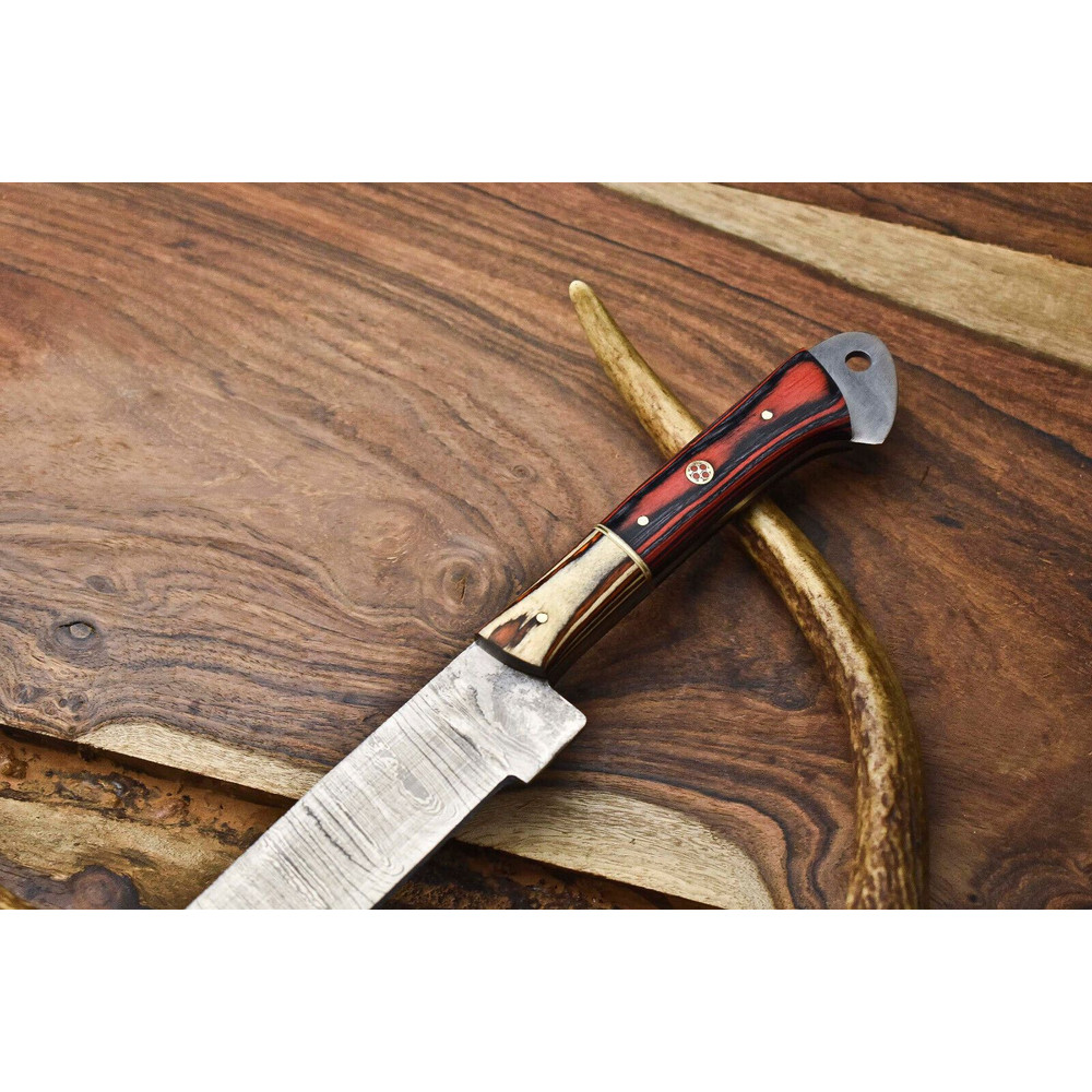 Handmade Damascus Kitchen Knife  12 Inch Full Tang Chef Knife 1