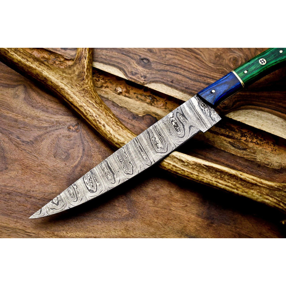 Hand Forged Damascus Chef Knife  12 Full Tang Blade For Kitchen Use 2