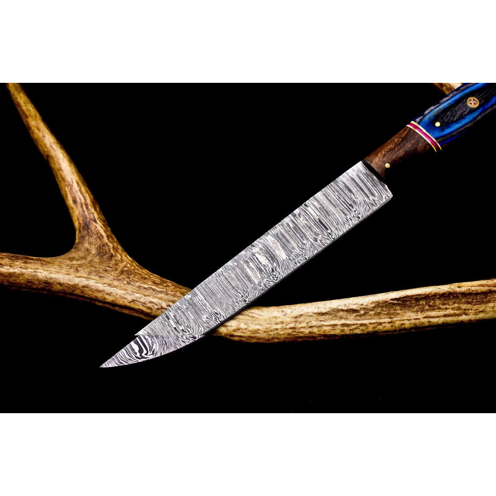 12 Custom Handmade Damascus Steel Chef Knife  Full Tang Kitchen Blade 2