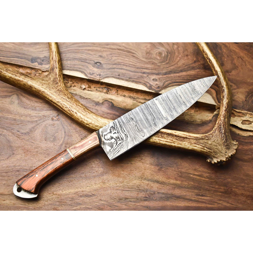 Hand Forged 12 Damascus Chef Knife  Premium Full Tang Kitchen Knife 3