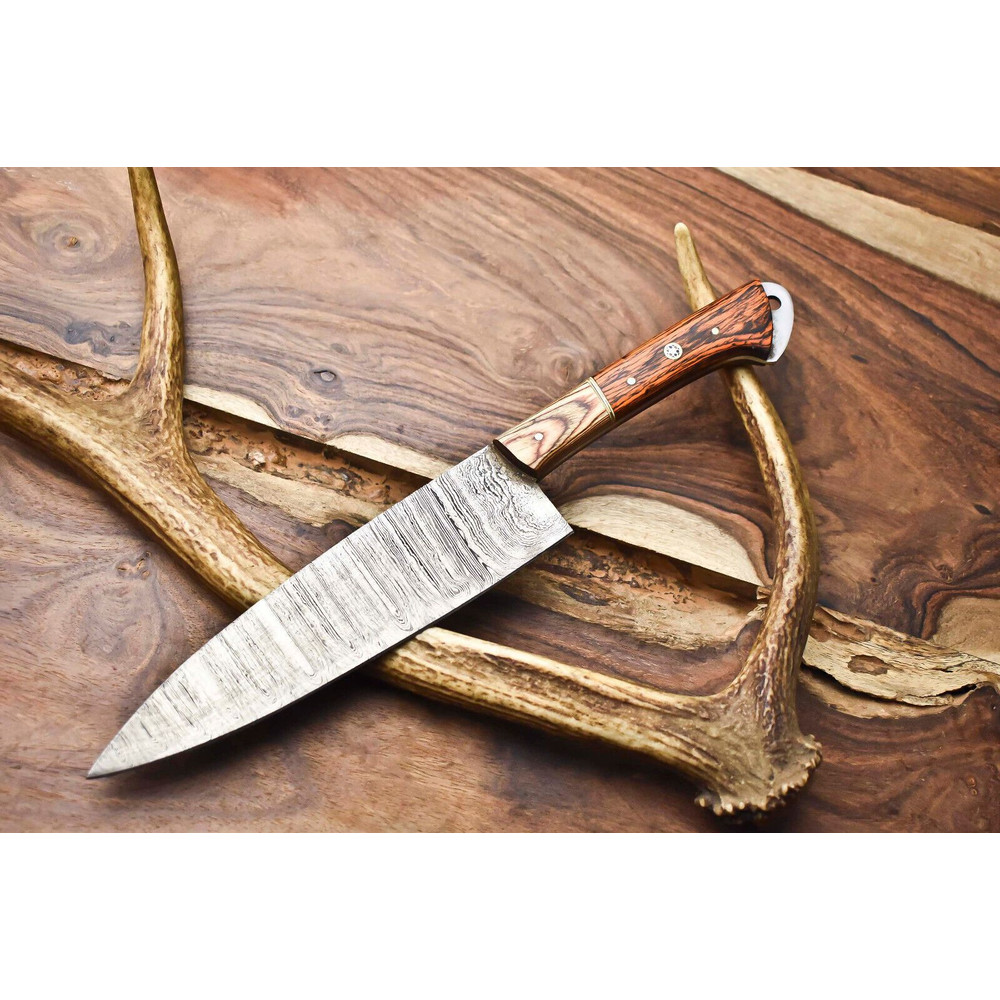 Hand Forged 12 Damascus Chef Knife  Premium Full Tang Kitchen Knife 0