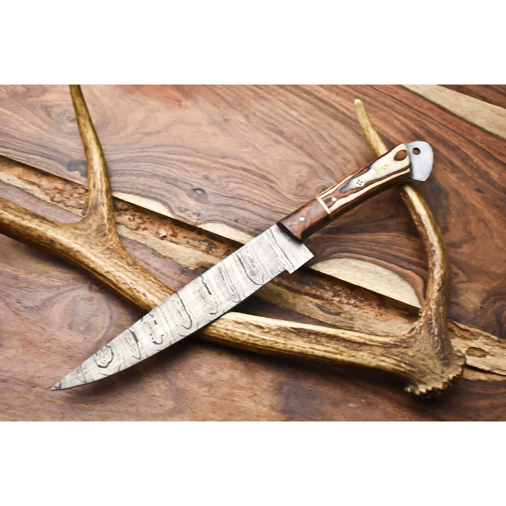 Professional Damascus Steel Chef Knife  12 Inch Handmade Kitchen Knife 0