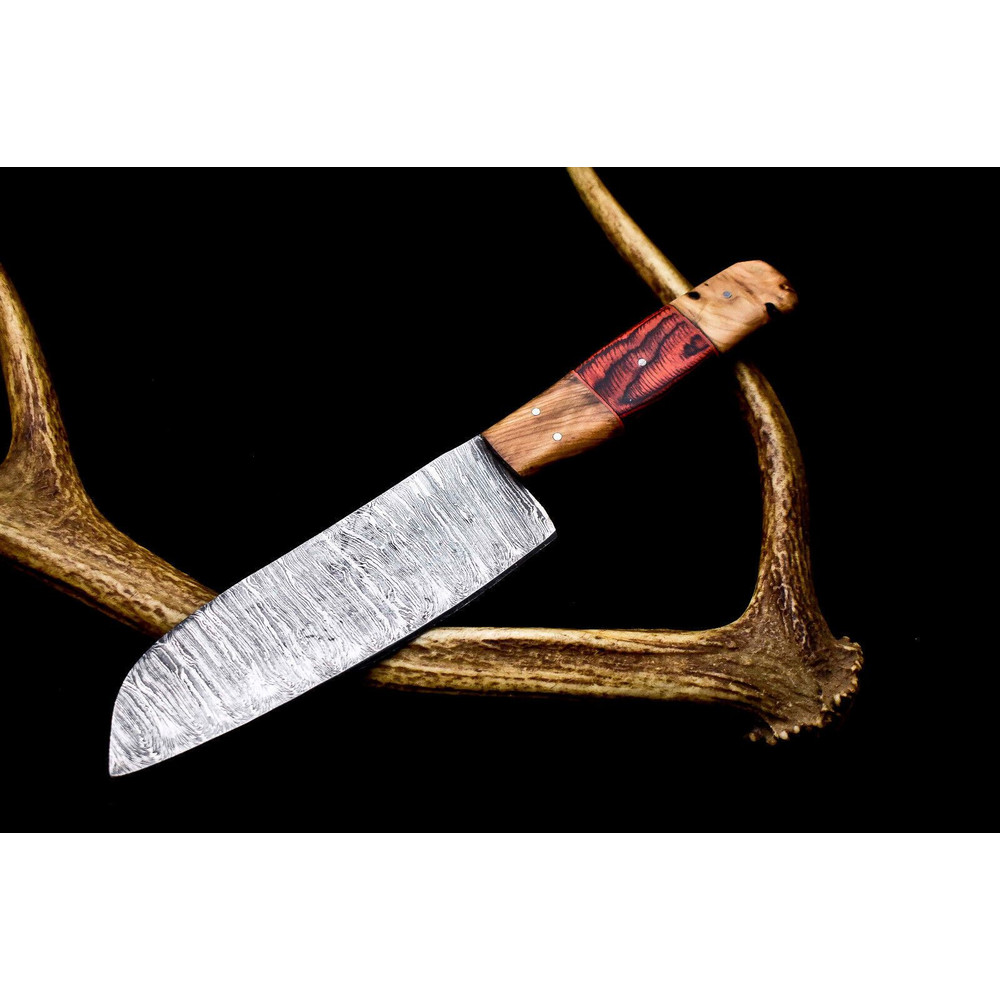 Custom 12 Damascus Chef Knife  Hand Forged Full Tang Kitchen Blade 0