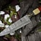 Hand Forged Twist Damascus Chef Knife Bone Wood Handle 13 Kitchen Knife 0