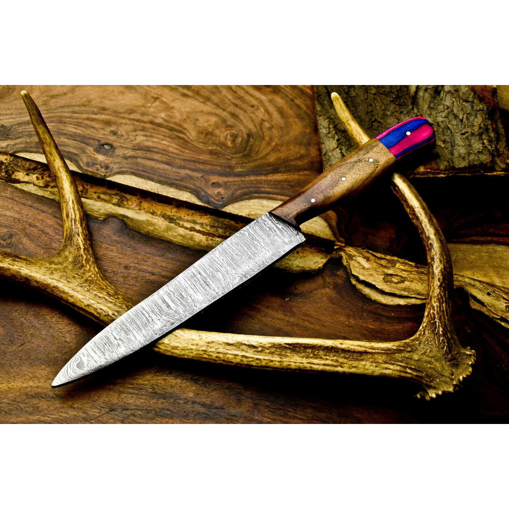 Premium Hand Forged Damascus Chef Knife  12 Full Tang Cooking Blade 0