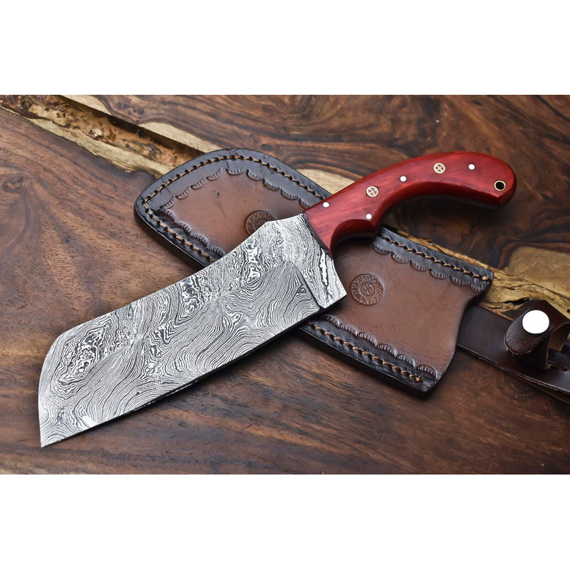 12 Handmade Damascus Kitchen Knife  Full Tang Cooking  Cutting Tool 0