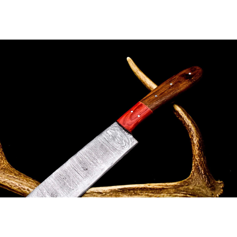 Damascus Steel Chef Knife 12  Handmade Full Tang Kitchen Tool 1