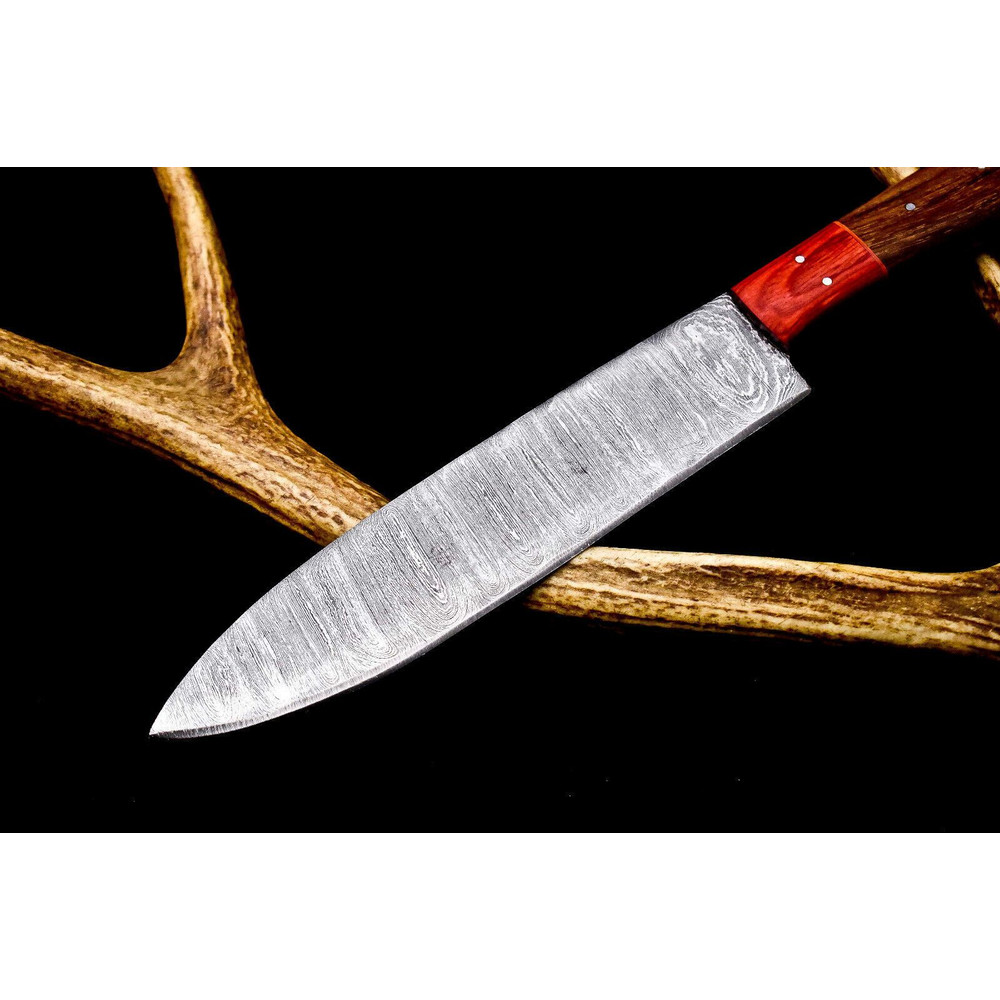Damascus Steel Chef Knife 12  Handmade Full Tang Kitchen Tool 2
